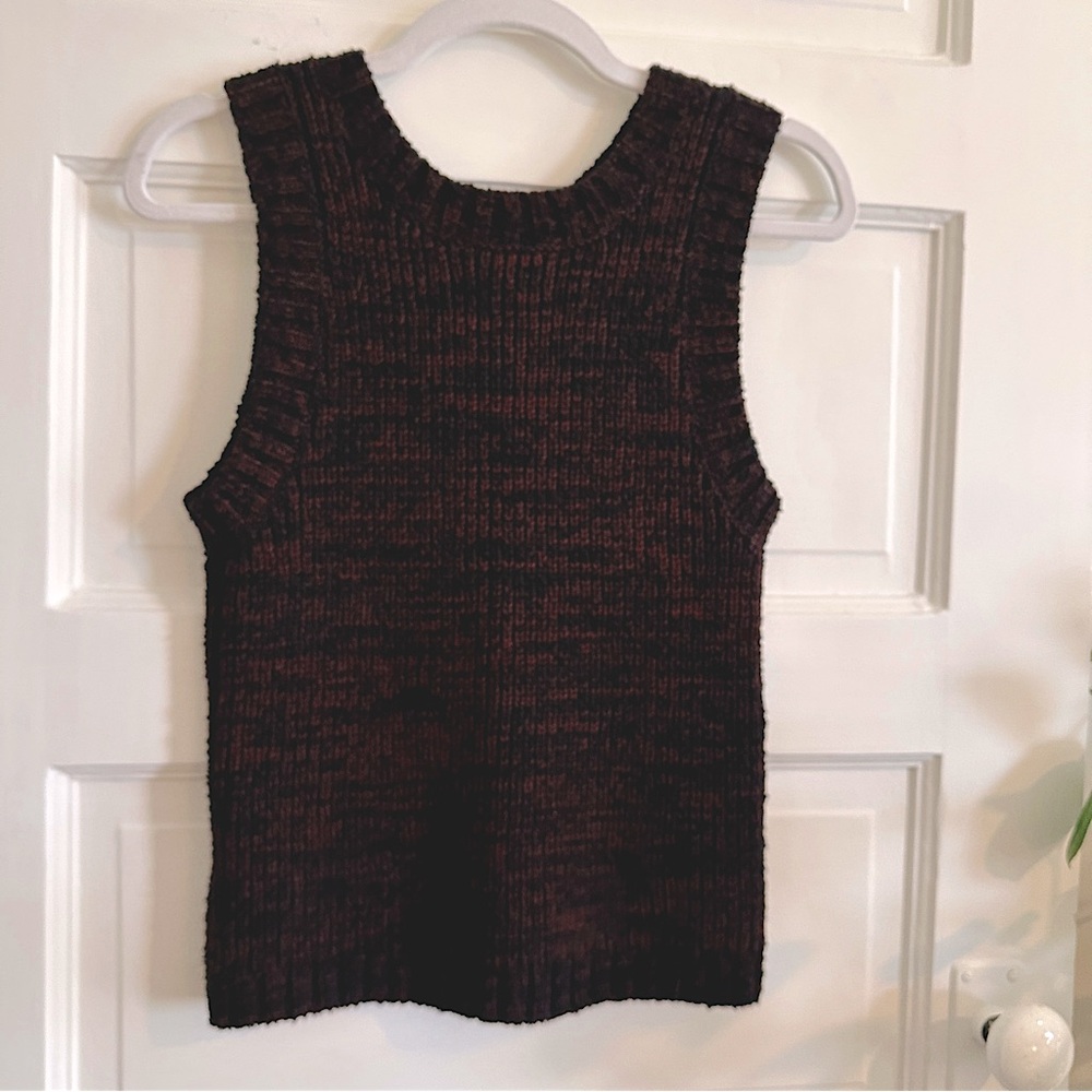 ATELIER DELPHINE Boucle Sweater Tank in Espresso, Sz M - Picture 11 of 14